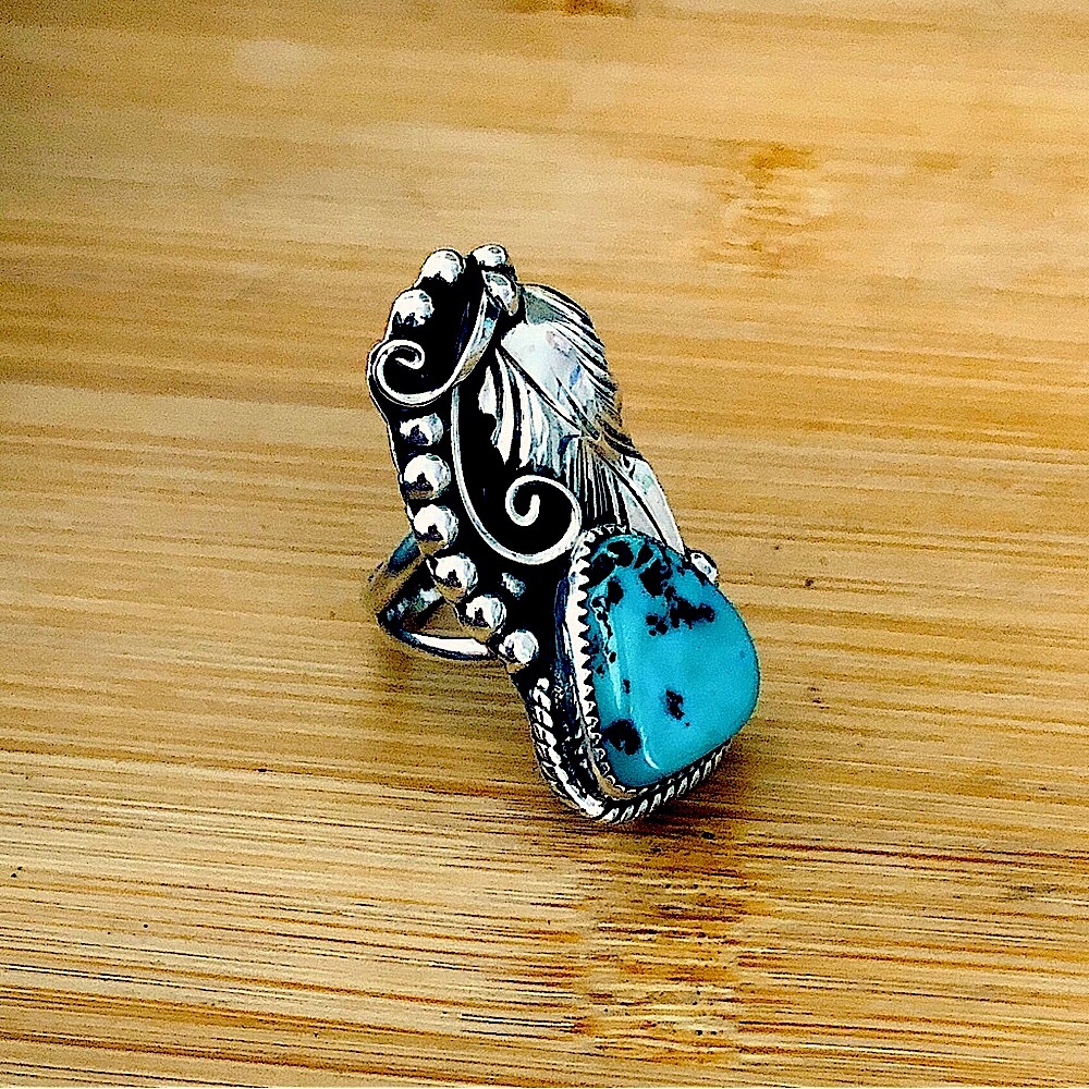 $162   Signed Vintage Navajo Estate Ring By Silver Ray  Marked S. Ray STERLING - Picture 4 of 8